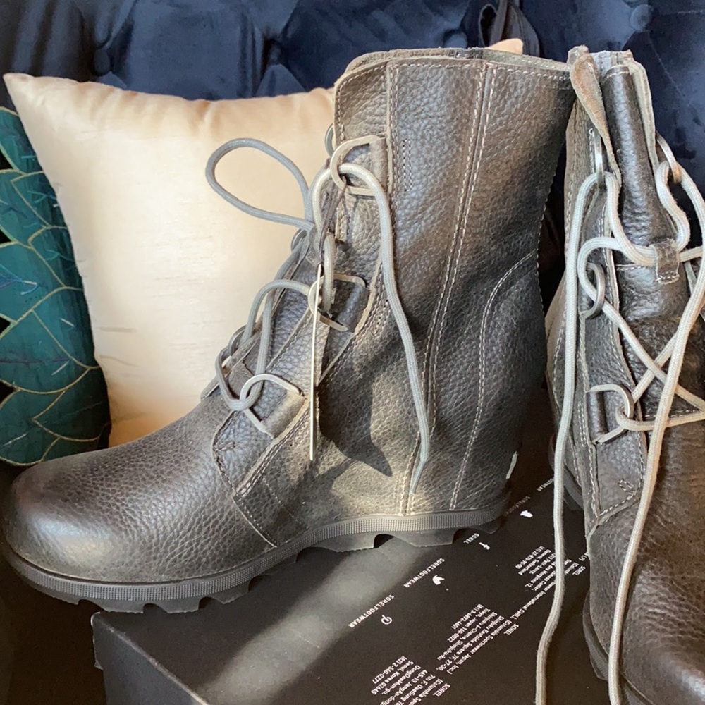 One day sale!!! Sorel Joan of Artic Grey Boots SZ 10.5 NEW - Picture 6 of 13